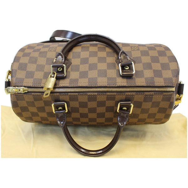 Top View lv Speedy 30 Damier Ebene Bandouliere Bag