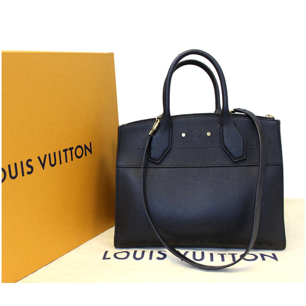 LOUIS VUITTON City Steamer MM Noir Black Leather Shoulder Bag-US