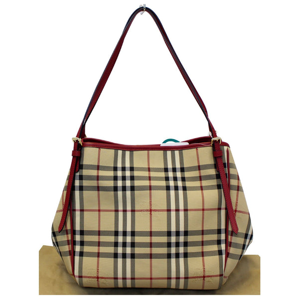 BURBERRY Haymarket Check PVC Tote Shoulder Bag-US