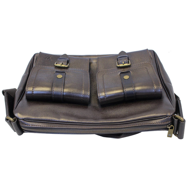 LOUIS VUITTON Brown Utah Leather Wichita Messenger Bag-US