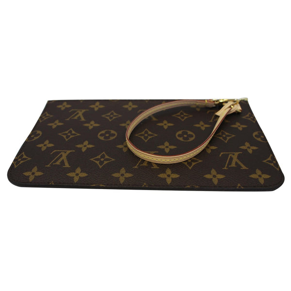 LOUIS VUITTON Pochette Wristlet Pouch Monogram Canvas Neverfull MM Brown