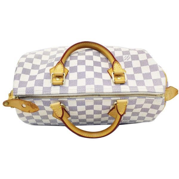 LOUIS VUITTON Speedy 30 Damier Azur Satchel Handbag-US