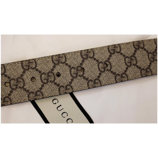 GUCCI GG Supreme GG Buckle Belt Beige 411924-US