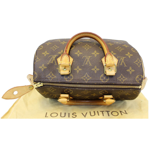 LOUIS VUITTON Speedy 25 Monogram Canvas Satchel Bag Brown-US