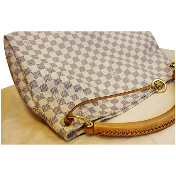 LOUIS VUITTON Artsy MM Damier Azur Shoulder Bag White