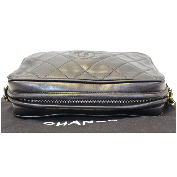 CHANEL Camera Tassel Lambskin Leather Shoulder Bag Black