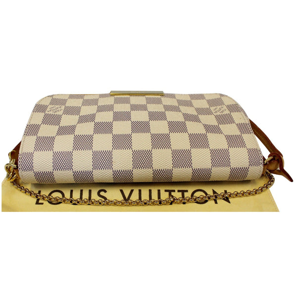 LOUIS VUITTON Favorite PM Damier Azur Crossbody Bag White