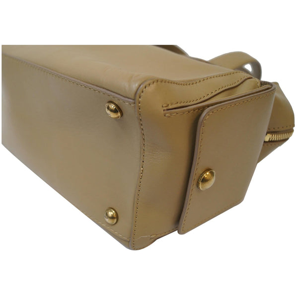 JIMMY CHOO Catherine Quilted Flap Box Satchel Bag Beige