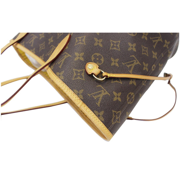 LOUIS VUITTON Neverfull MM Monogram Canvas Tote Bag Brown/Yellow