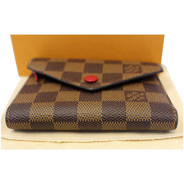 LOUIS VUITTON Victorine Damier Ebene Wallet Red-US