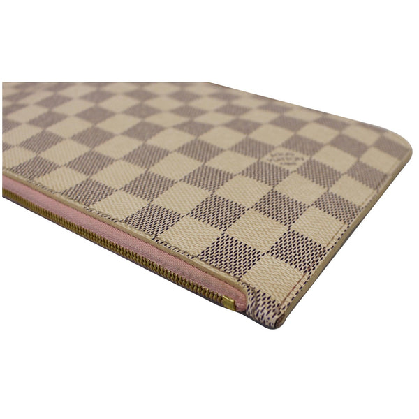 LOUIS VUITTON Pochette Wristlet Pouch Damier Azur Neverfull MM/GM Rose Ballerine