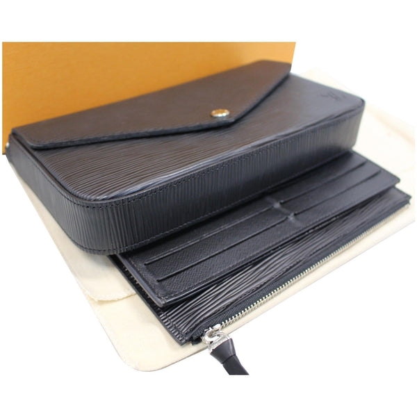 Louis Vuitton Pochette Felicie Epi Crossbody Bag Black side view
