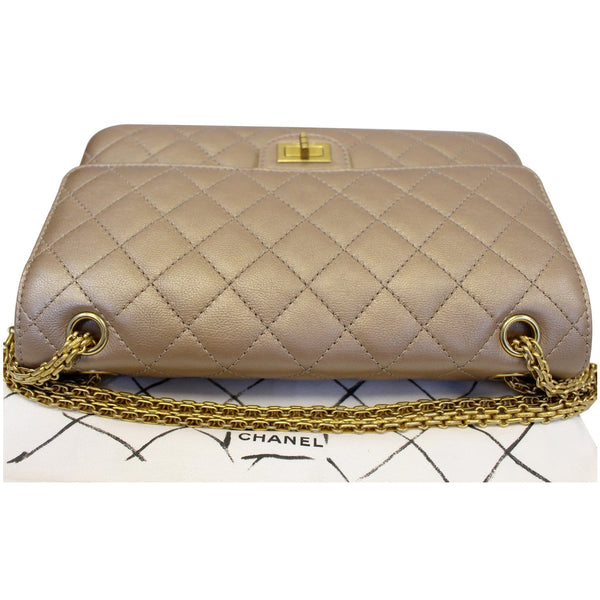 CHANEL Reissue Mademoiselle Lock Calfskin Leather Shoulder Bag Beige-US