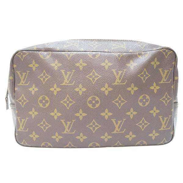 Louis Vuitton Trousse Toilette 28 Monogram Cosmetic Pouch brown
