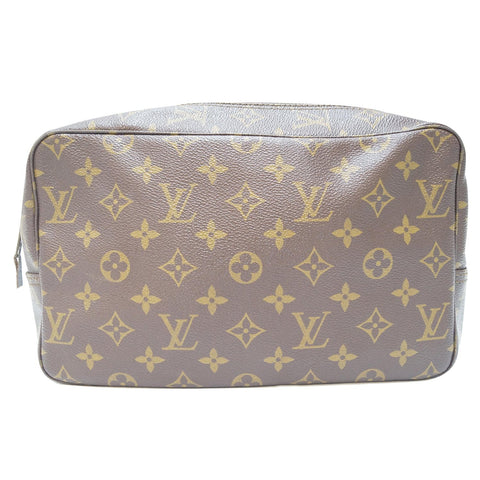 Louis Vuitton Trousse Toilette 28 Monogram Cosmetic Pouch brown