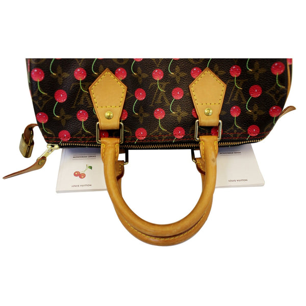 LOUIS VUITTON Cerises Speedy 25 Monogram Canvas Satchel Bag-US