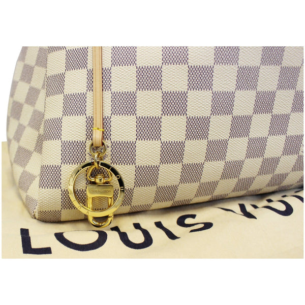 LOUIS VUITTON Artsy MM Damier Azur Shoulder Bag White-US