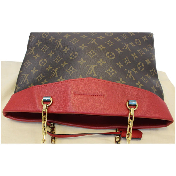 Lv Pallas Chain Monogram Canvas Shopper Bag top view