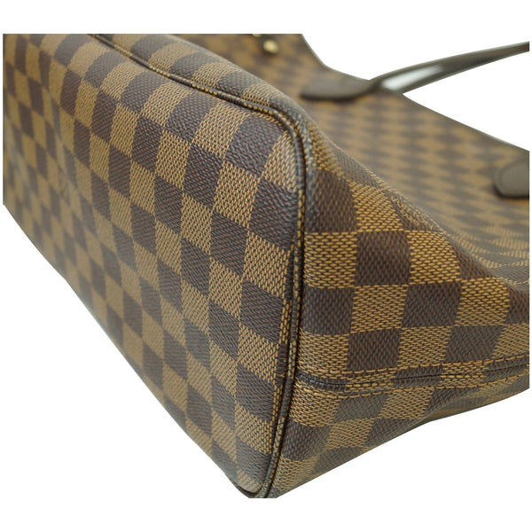 Louis Vuitton Neverfull MM Damier Ebene Tote Bag Brown leather