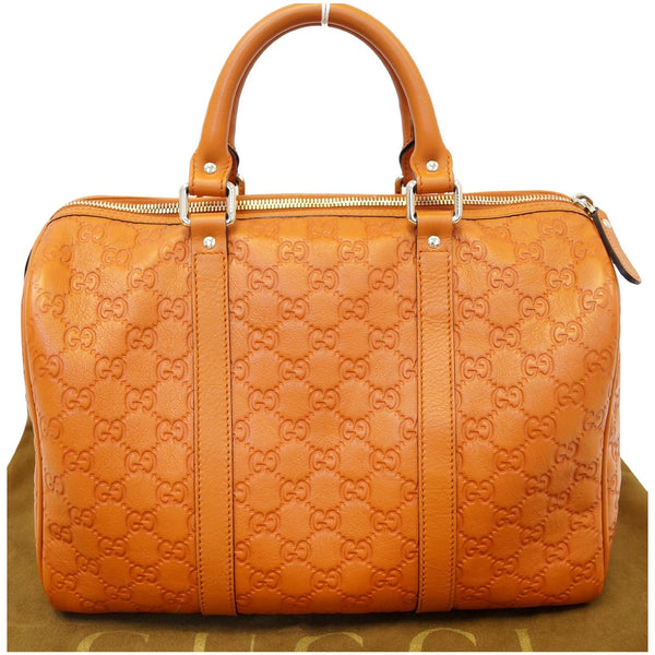 GUCCI Medium Joy Guccissima Leather Boston Bag Orange 265697