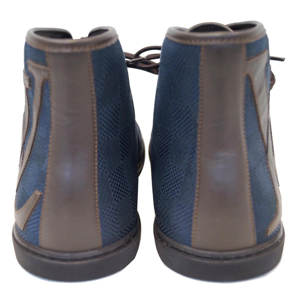 LOUIS VUITTON High Top Damier Geant Sneakers Navy US 13