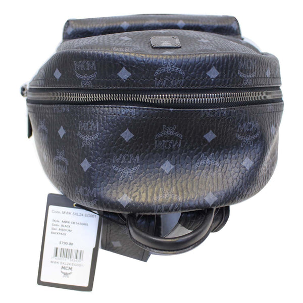 MCM Stark Classic Visetos Medium Backpack Bag Black-US