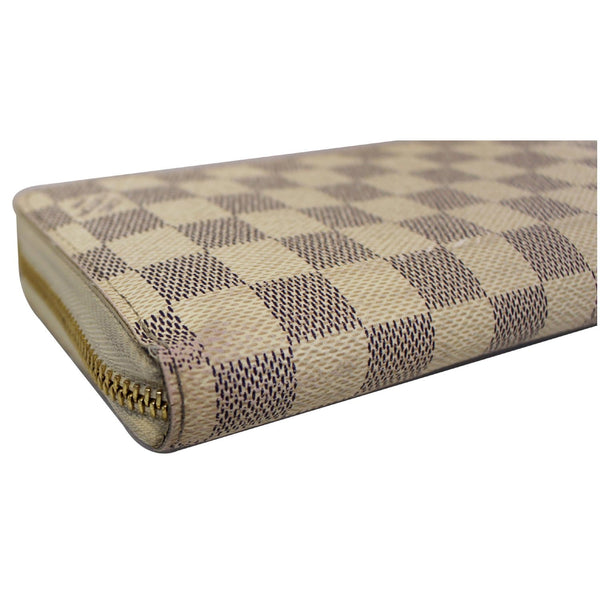 LOUIS VUITTON Zippy Damier Azur Long Wallet White