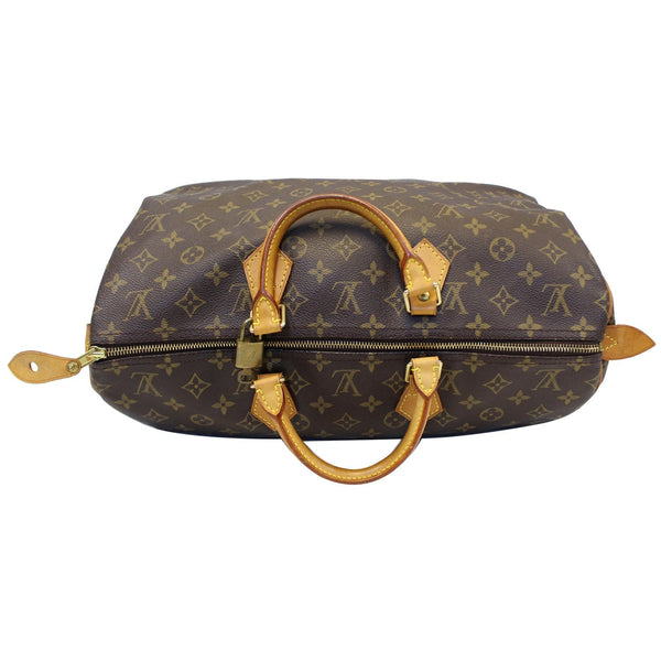 LOUIS VUITTON Speedy 40 Monogram Canvas Satchel Handbag Brown-US