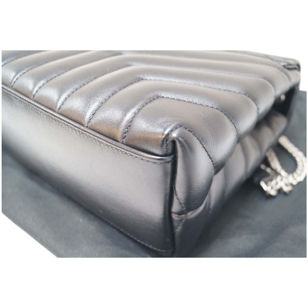 SAINT LAURENT Matelasse Loulou Monogram Calfskin Shoulder Bag Black-US