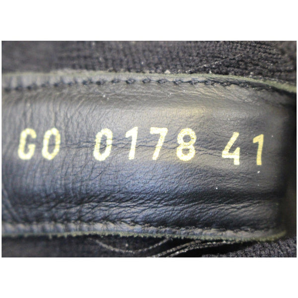 GO017841 Lv Knit Fabric Heart Patch High Top Sneakers