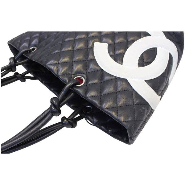 CHANEL Cambon Black CalfSkin Leather Large Tote Bag-US
