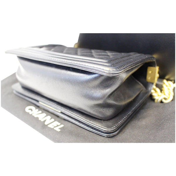 Chanel Le Boy Small Lambskin Leather Shoulder Bag - back view