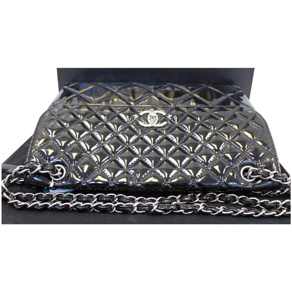 CHANEL Sac Rabat Patent Leather Shoulder Bag-US