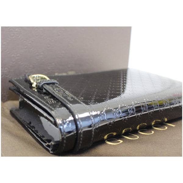 GUCCI Micro GG Patent Leather Clutch Crossbody Bag 354086