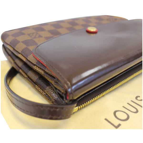 LOUIS VUITTON Twice Pochette Damier Ebene Crossbody Bag Brown
