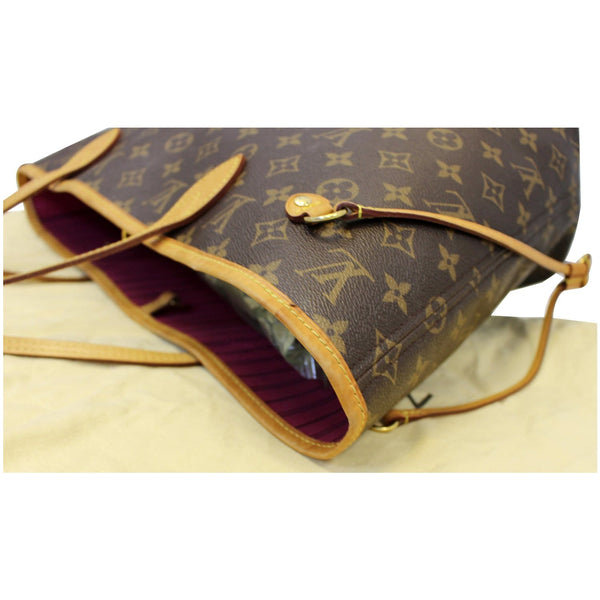 LOUIS VUITTON Neverfull MM Monogram Canvas Tote Shoulder Bag Brown