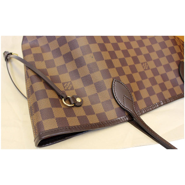 Louis Vuitton Neverfull MM Damier Ebene Tote Bag - side view
