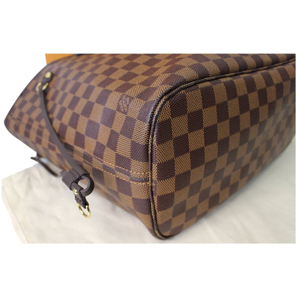 Louis Vuitton Neverfull MM Damier Ebene Tote Bag back view