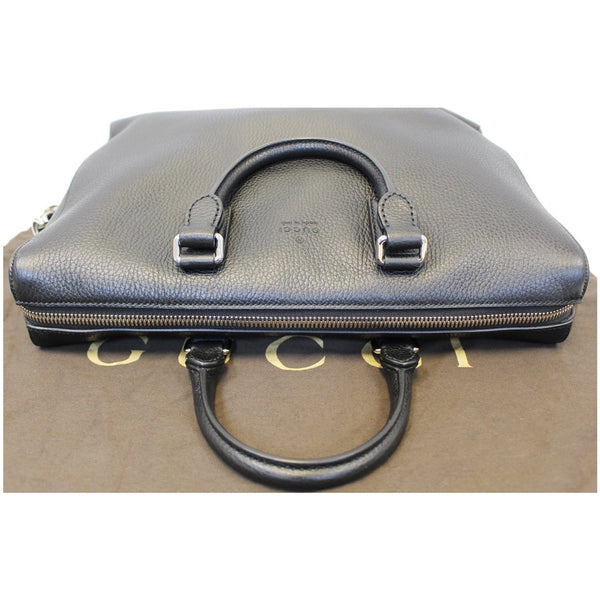 GUCCI Leather Business Briefcase Bag Black 387074-US