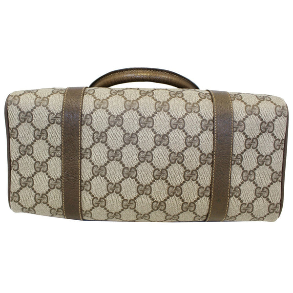 GUCCI Boston Doctor GG Canvas Satchel Handbag Taupe-US