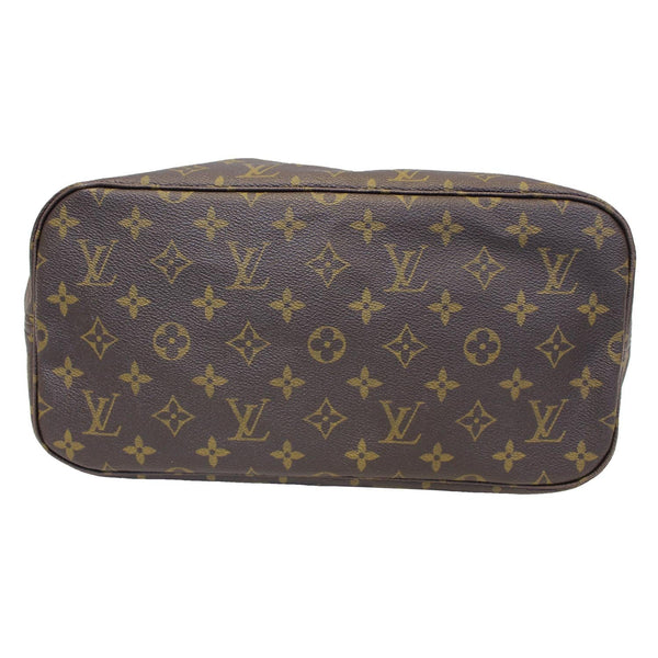 LOUIS VUITTON Neverfull MM Monogram Canvas Tote Shoulder Bag Brown