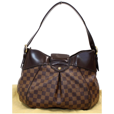 LOUIS VUITTON Sistina MM Damier Ebene Shoulder Bag Brown