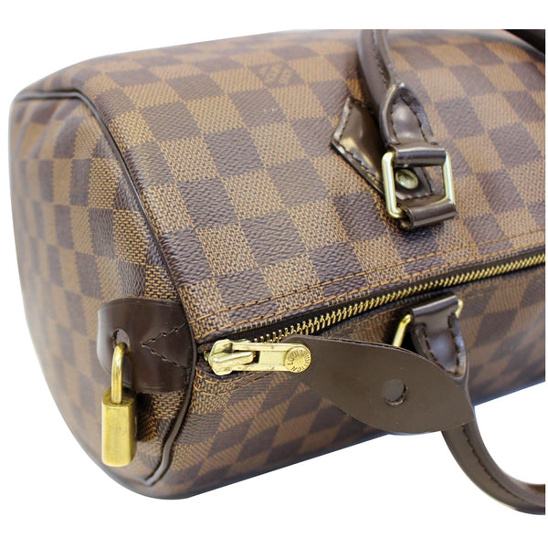 LOUIS VUITTON Speedy 30 Damier Ebene Satchel Bag Brown-US