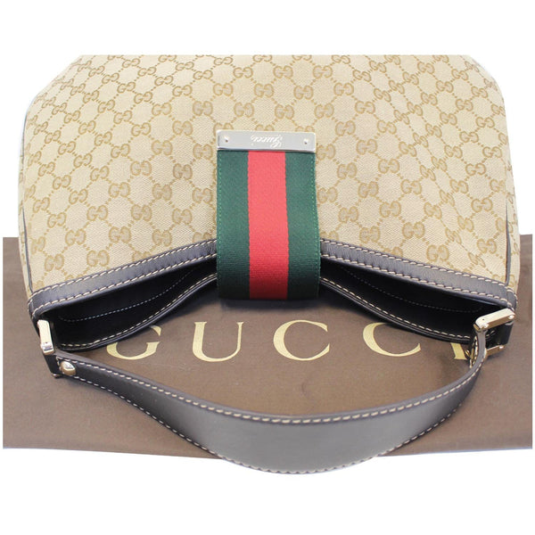 GUCCI New Ladies Web GG Canvas Large Hobo Bag Beige 233604-US