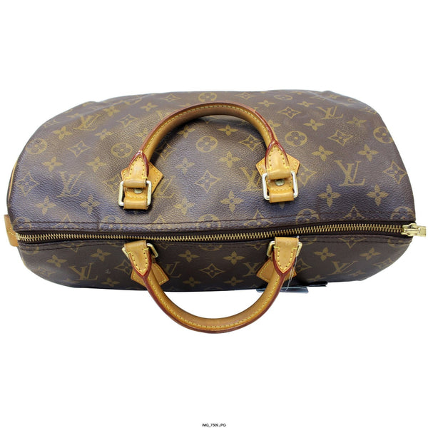 LOUIS VUITTON Speedy 35 Monogram Canvas Satchel Bag