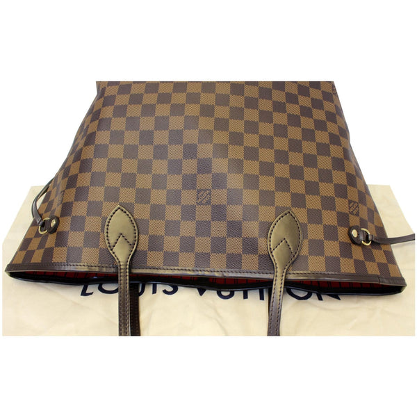 LOUIS VUITTON Neverfull MM Damier Ebene Shoulder Bag Brown