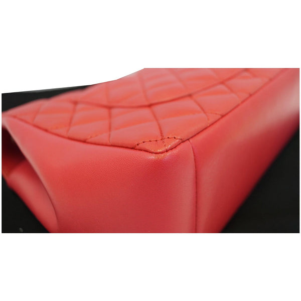 used Chanel Jumbo Classic Single Flap Bag Leather Red