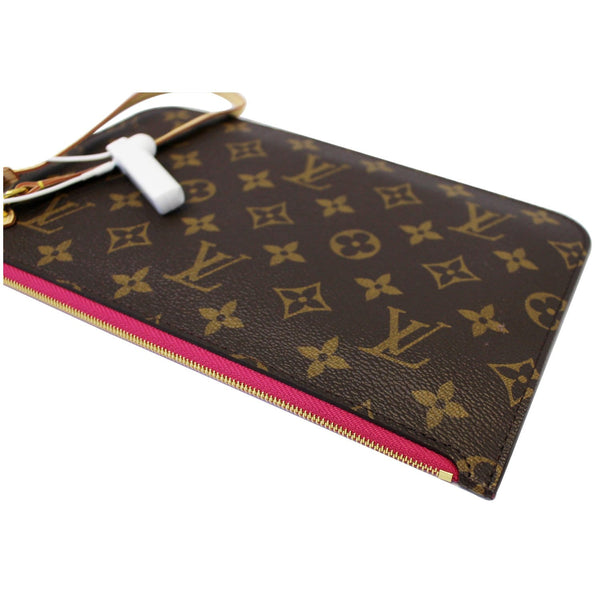 LOUIS VUITTON Pochette Wristlet Pouch Neverfull MM Monogram Pivoine