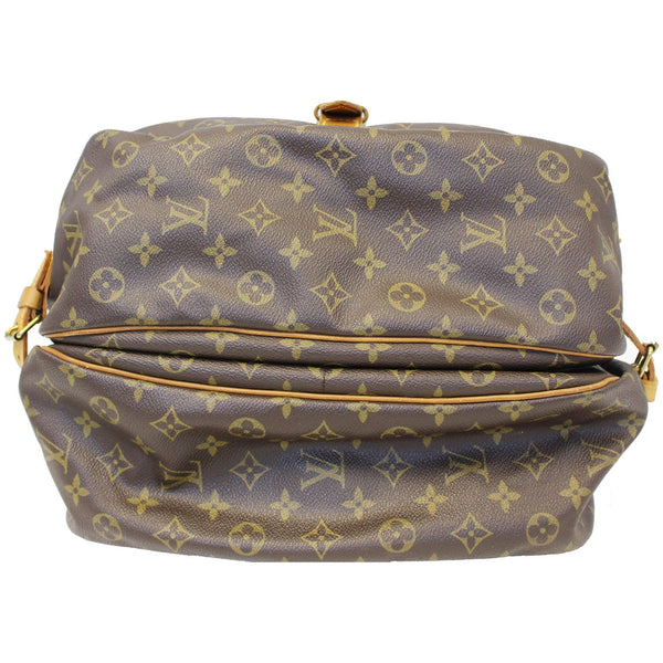 LOUIS VUITTON Saumur 35 Monogram Canvas Shoulder Bag Brown