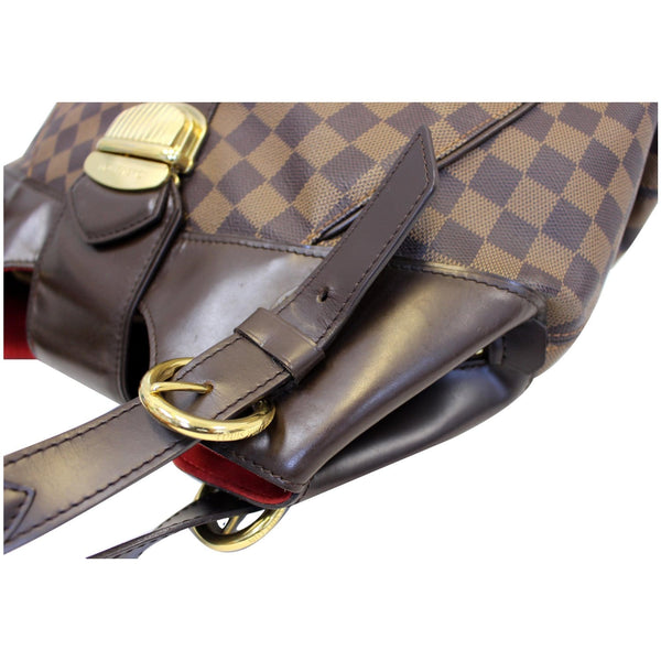 LOUIS VUITTON Sistina GM Damier Ebene Shoulder Handbag Brown-US